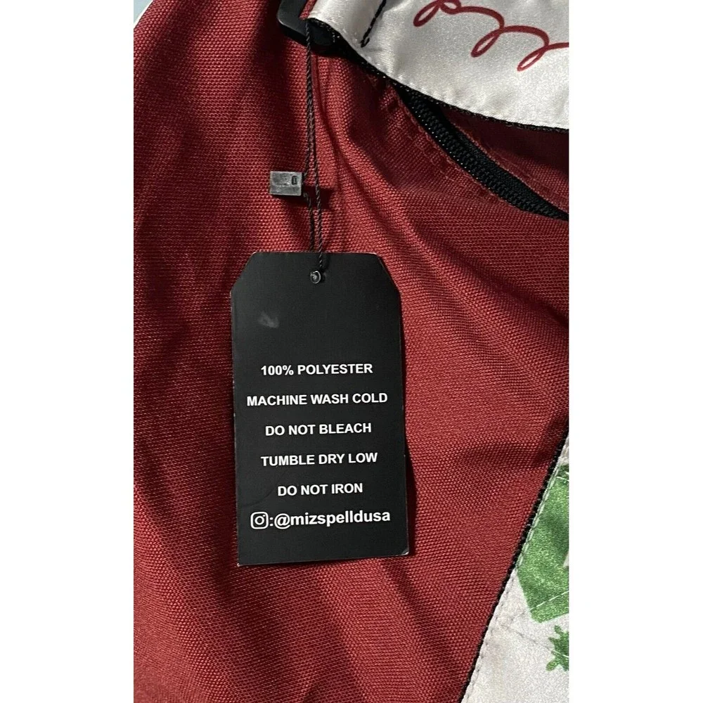 Mizspelld Write Your Own Hizstory Maroon Red Weekender Duffel Bag NWT 25x12x12